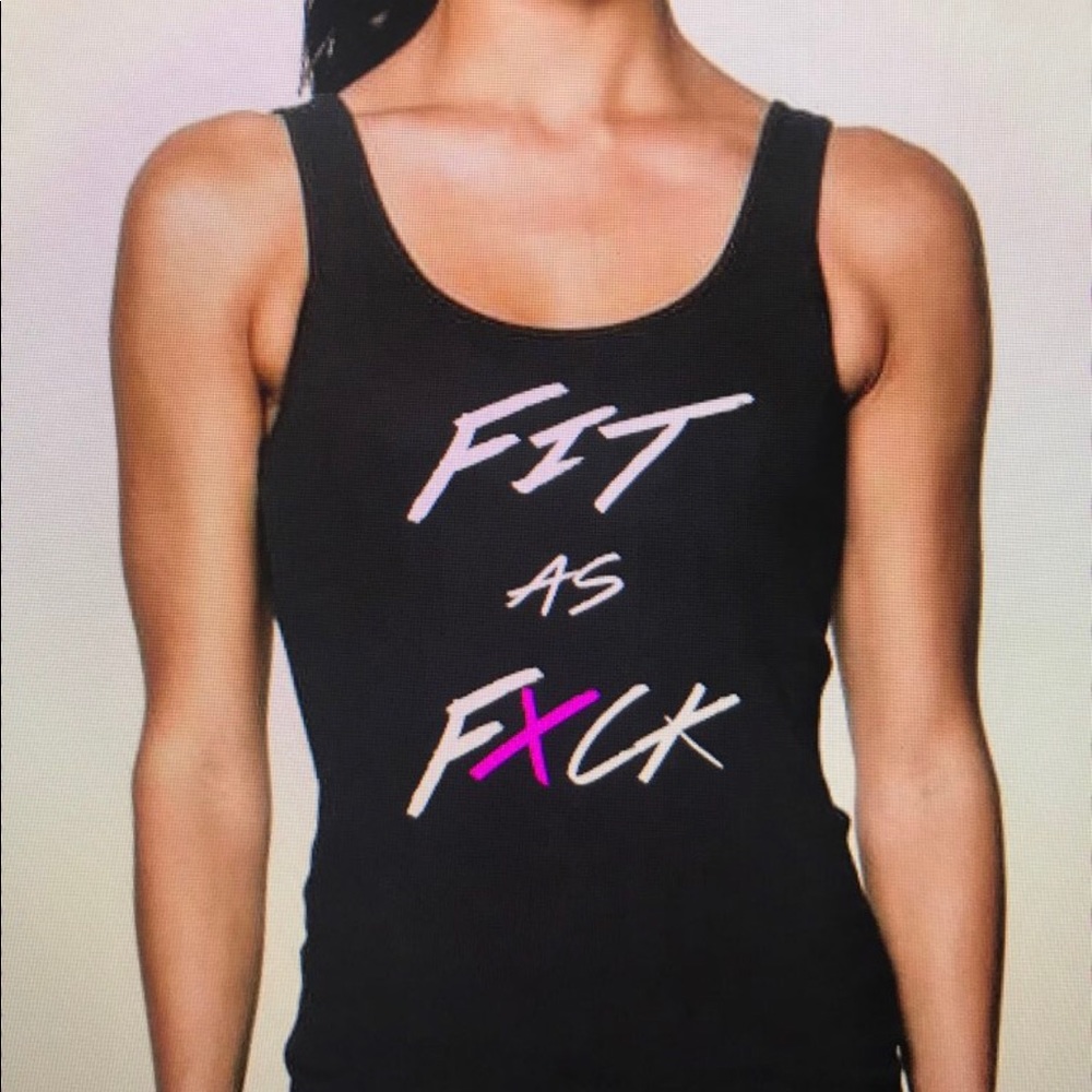 Fit as Fxck Tank top black
